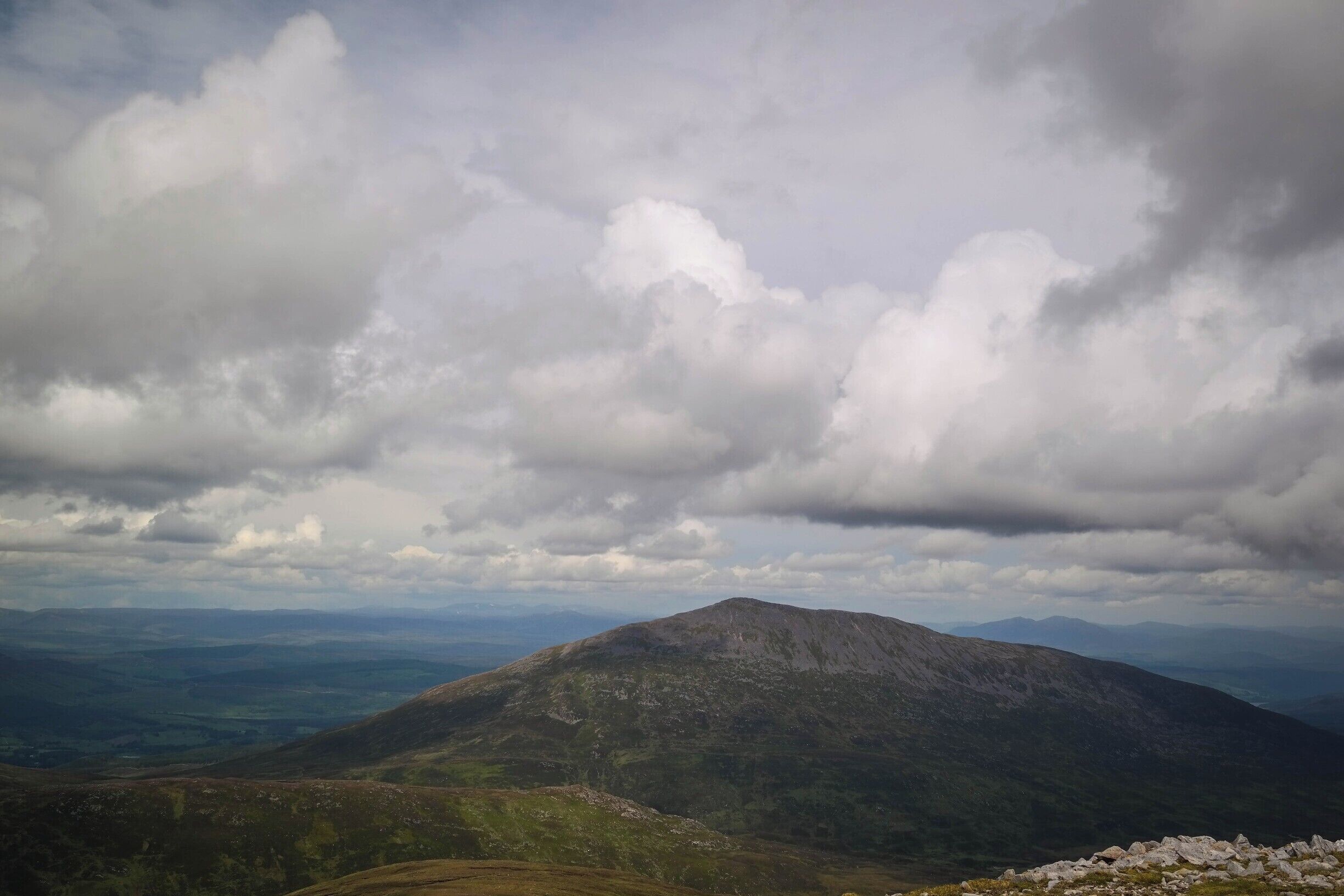 Schiellion.
From the Gaelic meaning Fairy hill of the Caledonians. Considered by many to be the dead centre of Scotland and the first mountain in the world to be measured by contour lines.