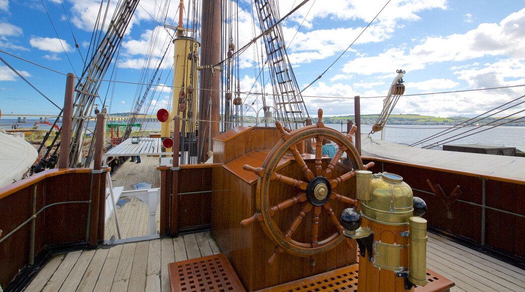 Discovery Point showing boating and heritage elements