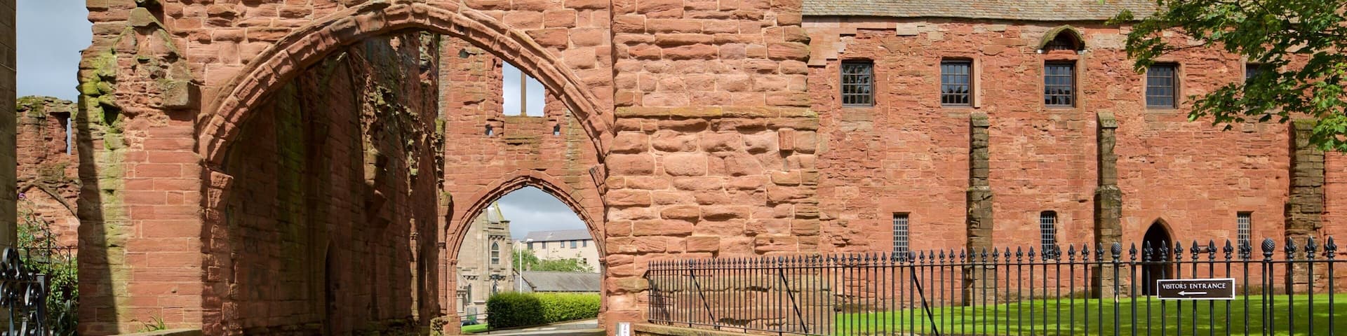 Arbroath Abbey showing heritage architecture and heritage elements