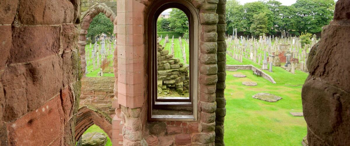 Arbroath Abbey showing heritage elements and heritage architecture