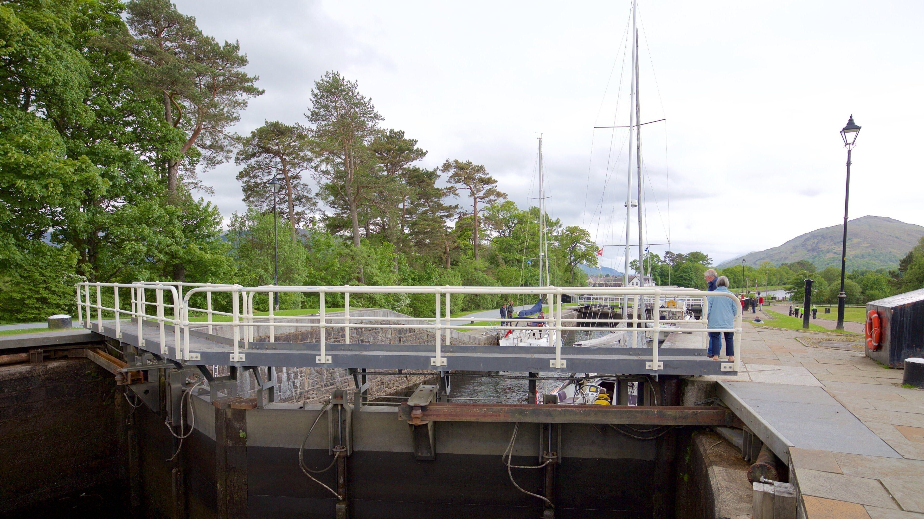 Neptune\'s Staircase featuring a bridge and sailing