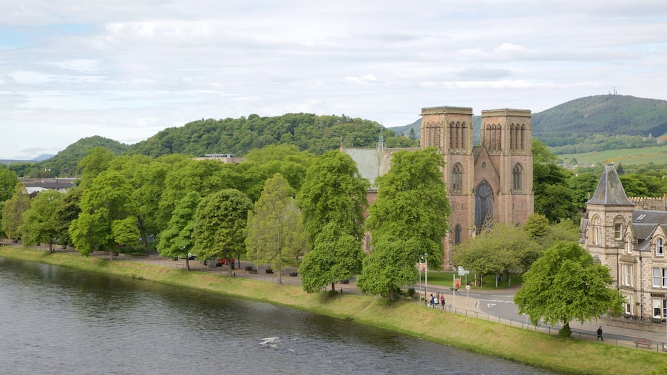 Inverness Cathedral which includes a church or cathedral, a river or creek and heritage architecture