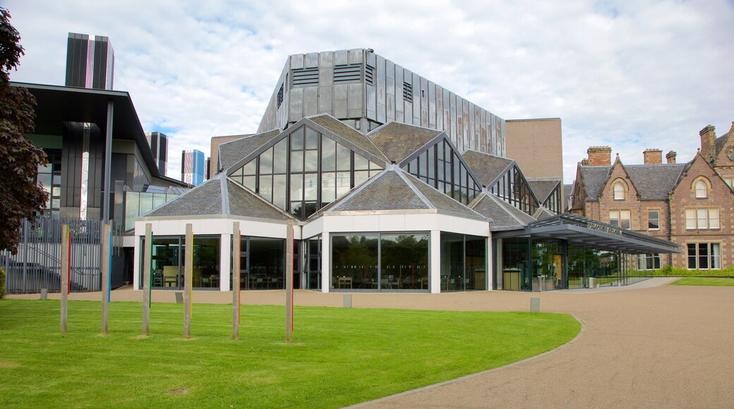 Eden Court Theatre featuring modern architecture and theatre scenes