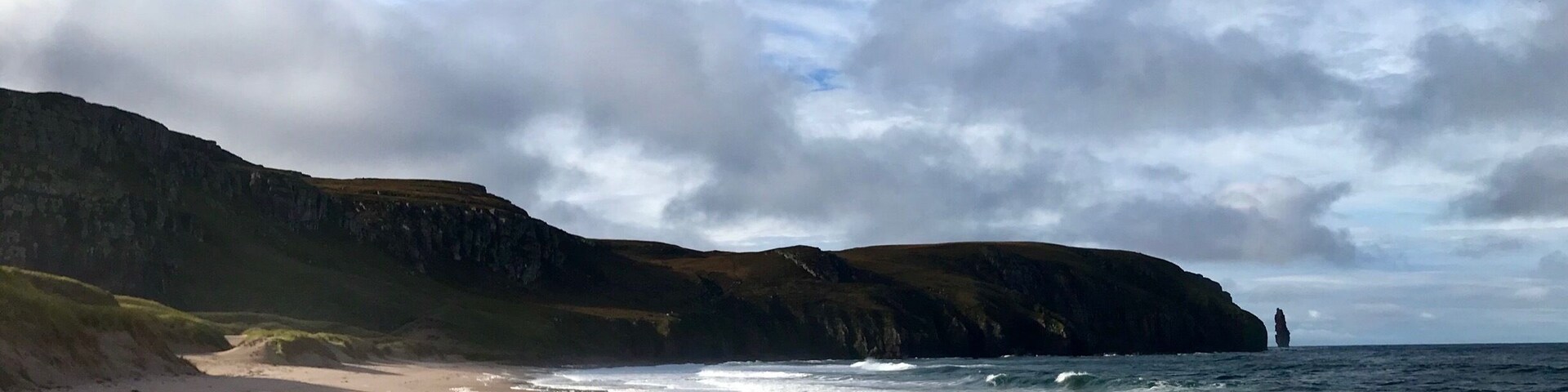 We lost track of the number of stunning beaches we walked along, always with the feeling that there wasn’t another soul in the world. Drive the NC500 route (coastal drive in northern Scotland) and see them for yourself! This beauty at Sandwood Bay was well worth the 1.5 hour walk in #beachtips