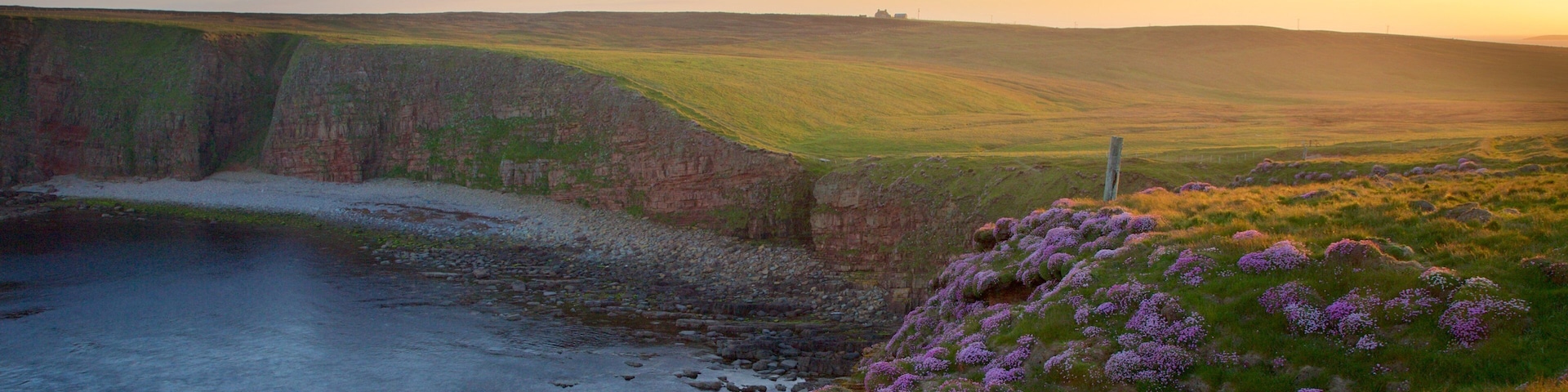 Duncansby Head which includes rugged coastline and tranquil scenes