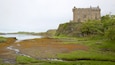 Dunvegan Castle which includes heritage architecture, a castle and general coastal views