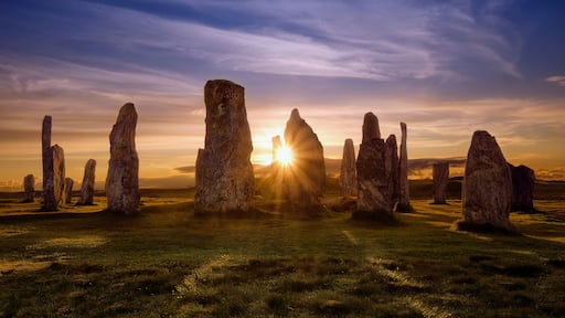 Callanish stones at sunset, Scotland