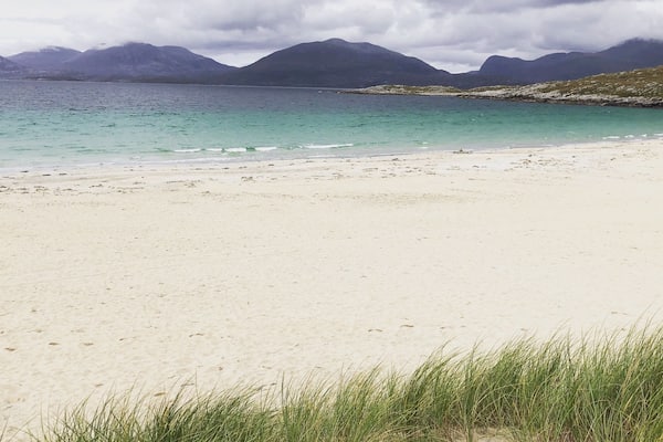 A beautiful beach on Harris. If you like to go for a walk on a beach it‘s just amazing doing it here..