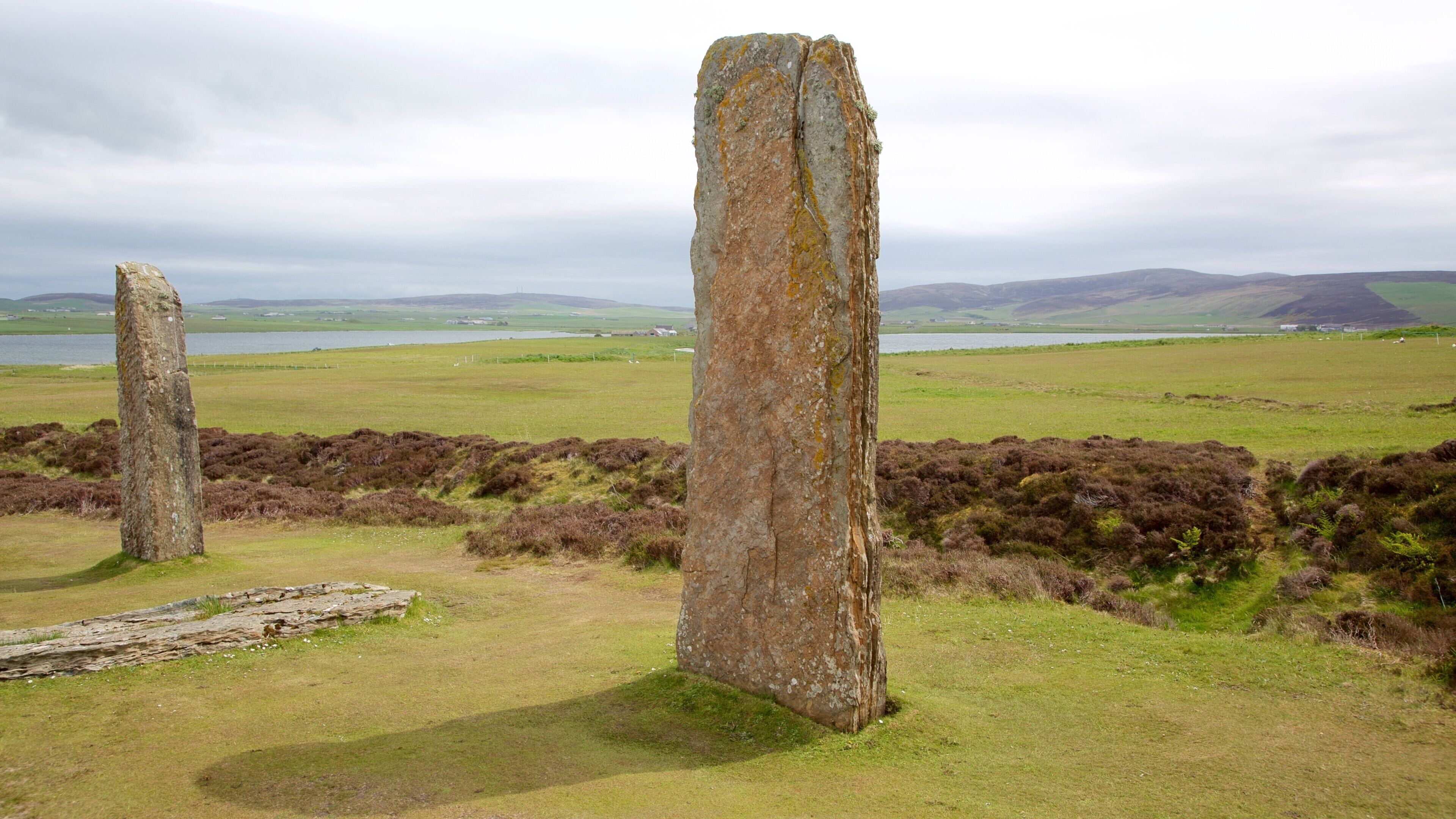 Ring of Brogdar which includes a monument, heritage elements and tranquil scenes