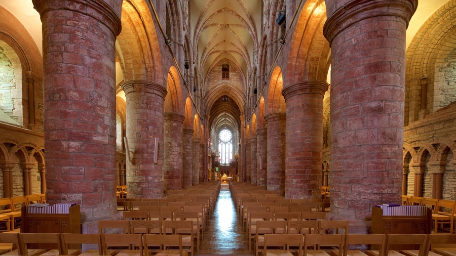 St. Magnus Cathedral featuring heritage architecture, interior views and heritage elements