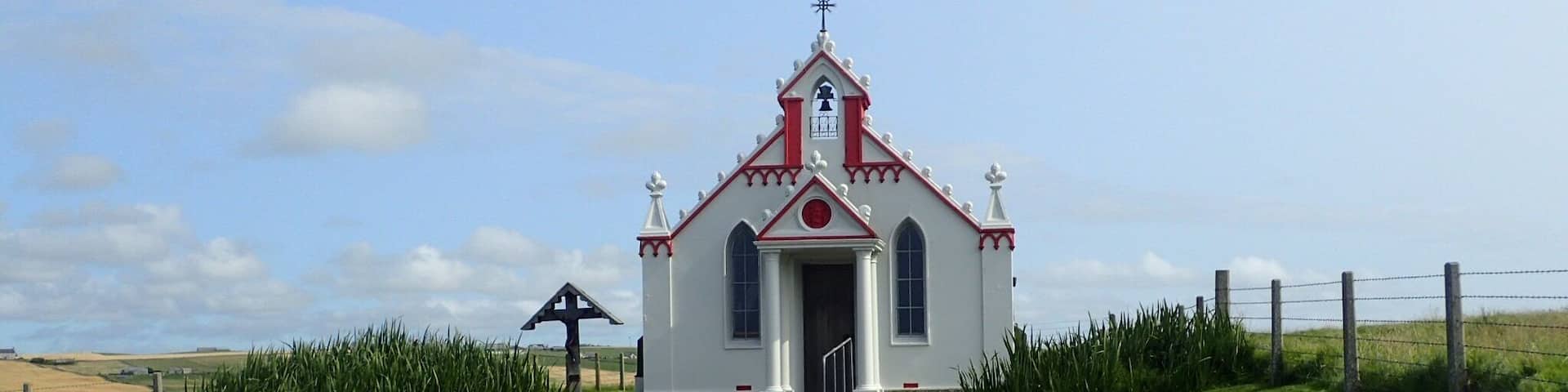 Interesting area to visit, built by POW's on their camp during WW2. It's at the start of the Churchill barriers that protected Scapa flow-so plenty of history to read.