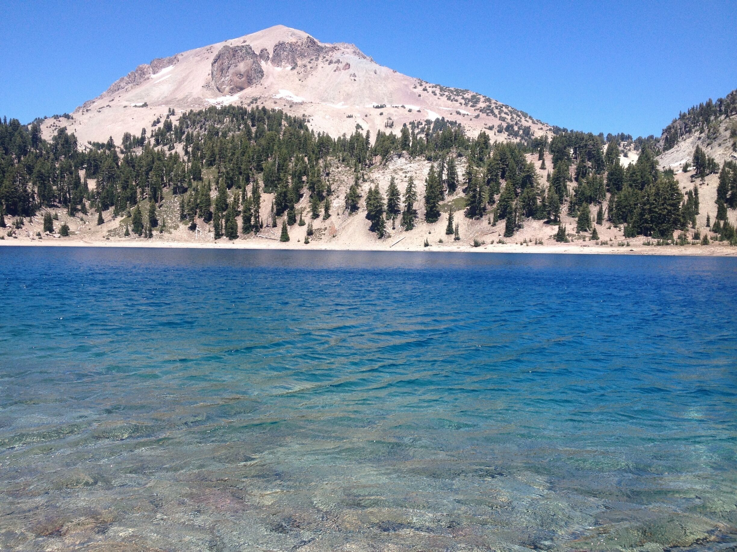Lake Helen with Lassen Peak behind…the water was beautiful! #nationalpark