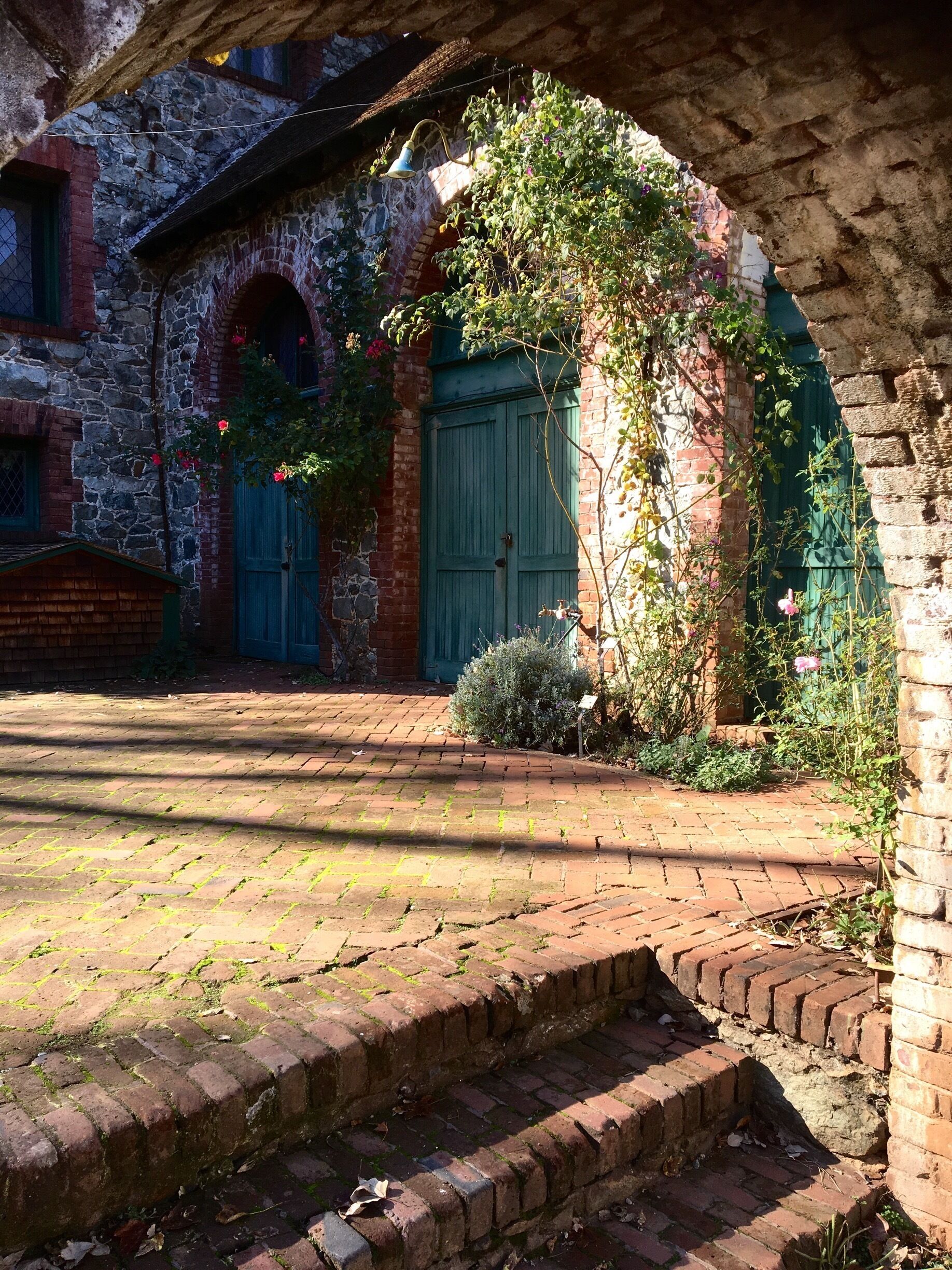 Bourne Cottage at Empire Mine State Historic Park. The grounds have a lovely garden and well kept historic artifacts dating back to the early days of mining in California.