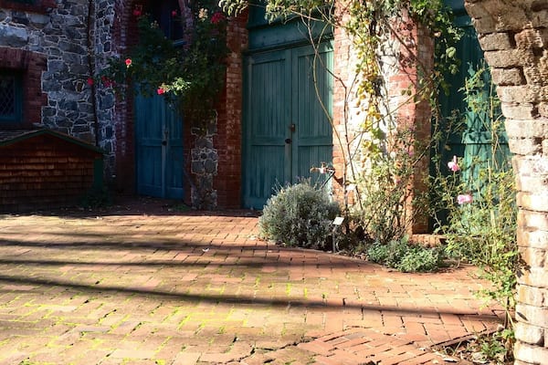 Bourne Cottage at Empire Mine State Historic Park. The grounds have a lovely garden and well kept historic artifacts dating back to the early days of mining in California.
