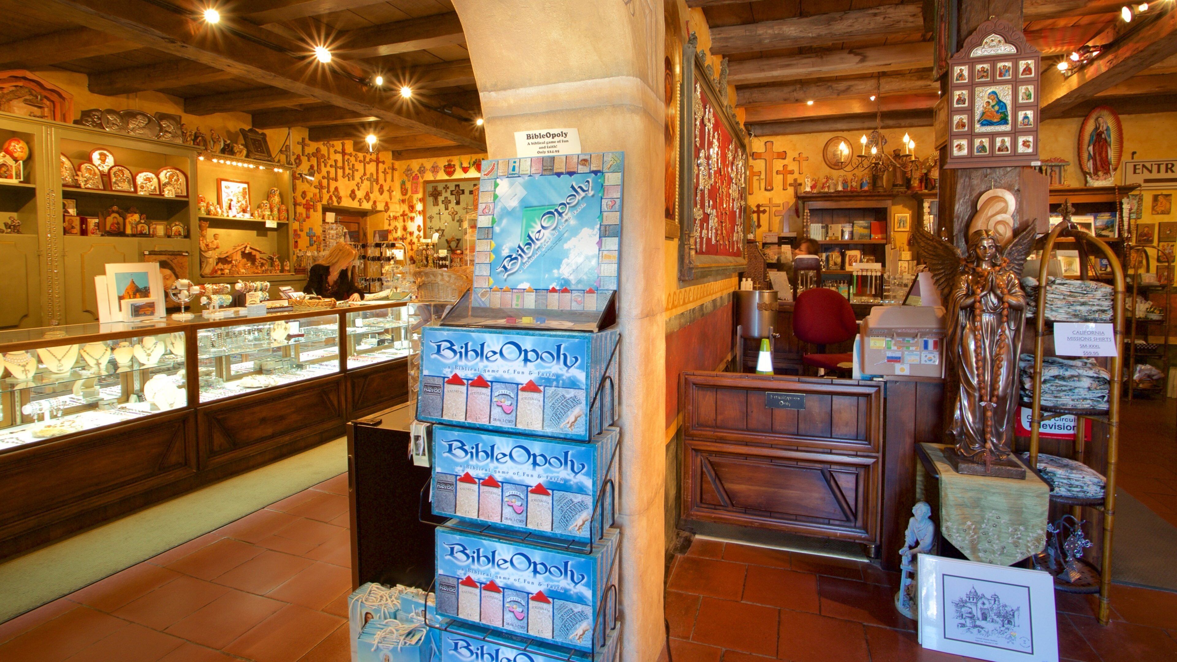 Carmel Mission featuring interior views