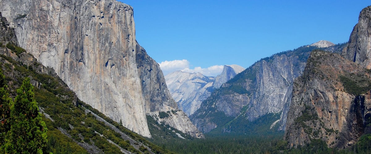 El Cap with Half Dome just visible in the distance. A place you have to go to.