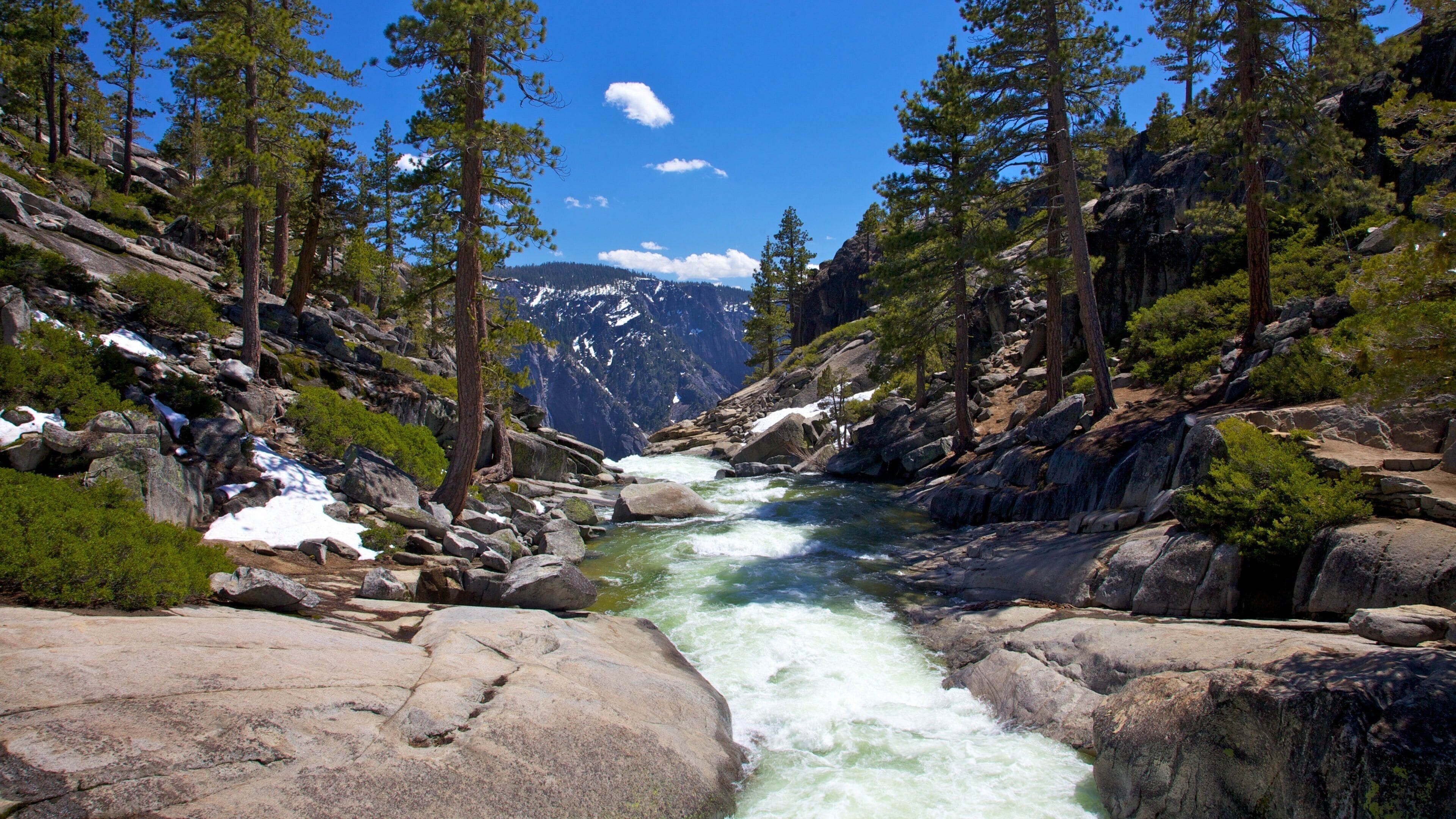 Yosemite Falls showing rapids