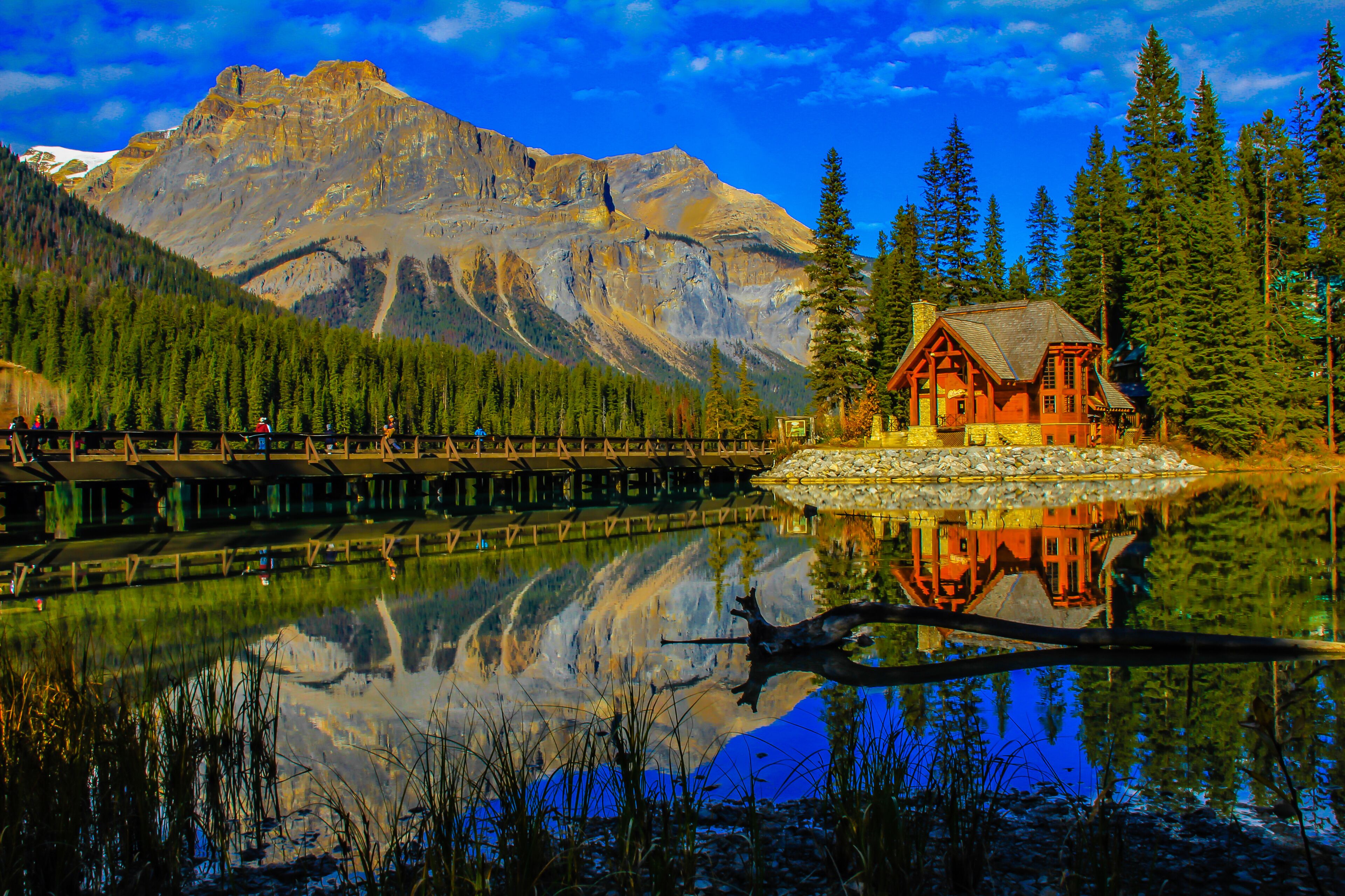 Rustic Cabin on  Emerald Lake, Yoho National Park, British Columbia, Canada