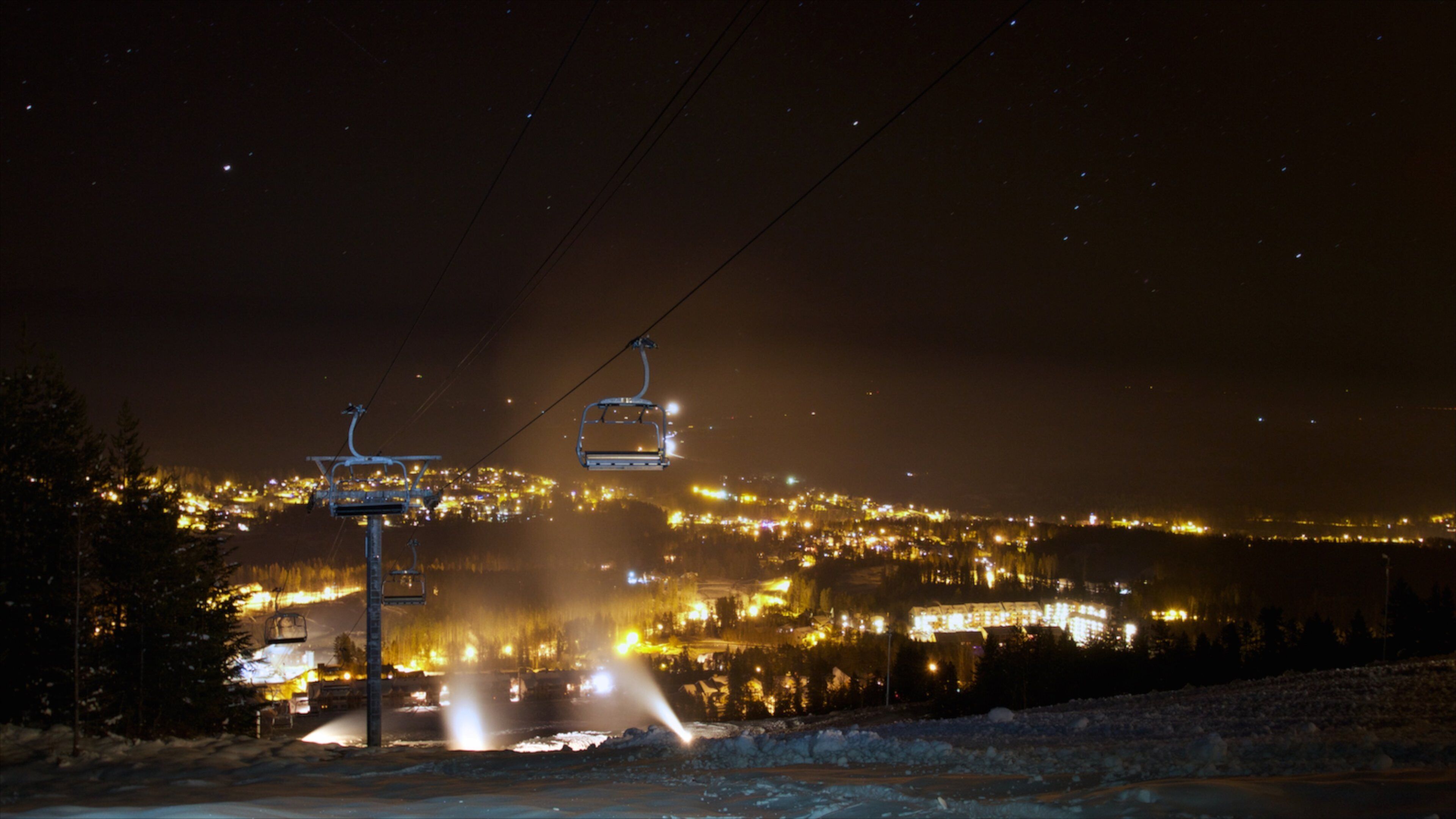Kimberley Alpine Resort featuring a gondola, a city and night scenes