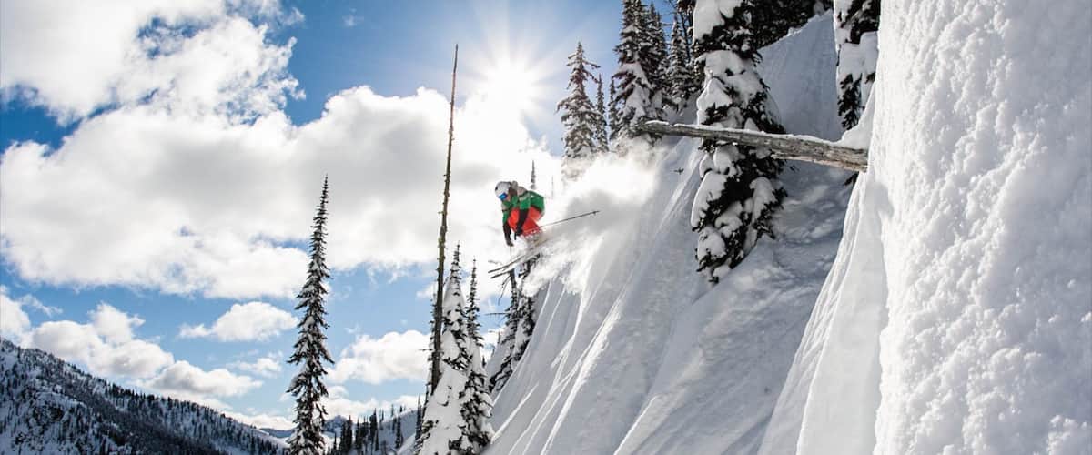 Whitewater Ski Resort showing snow skiing and snow as well as an individual male