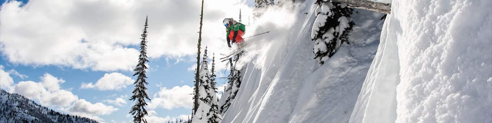 Whitewater Ski Resort featuring snow skiing and snow as well as an individual male