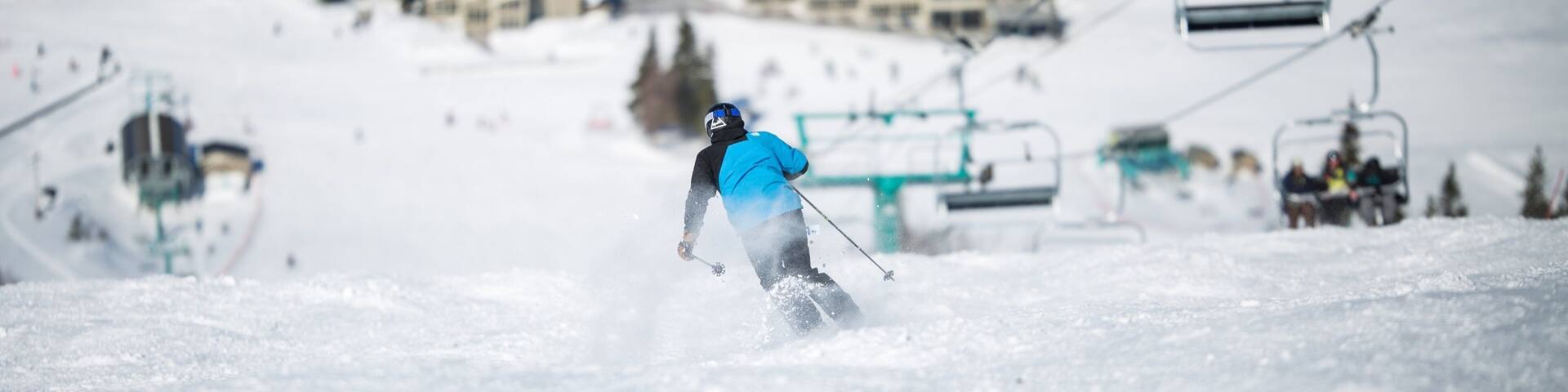 Marble Mountain featuring snow skiing, snow and a gondola