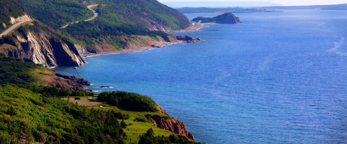 Cape Breton Island showing rugged coastline