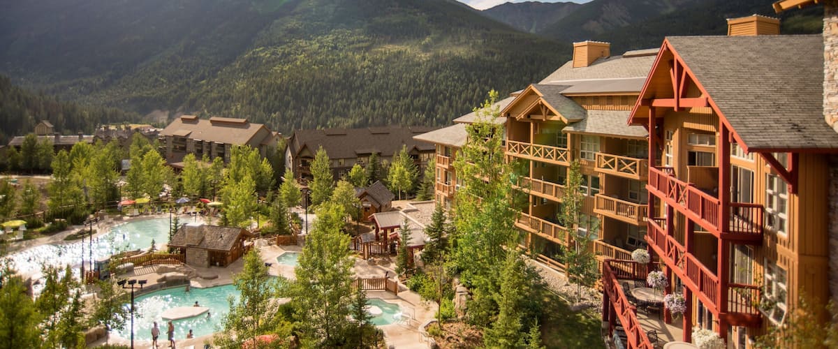 Panorama Mountain Ski Area which includes a pool, a luxury hotel or resort and mountains