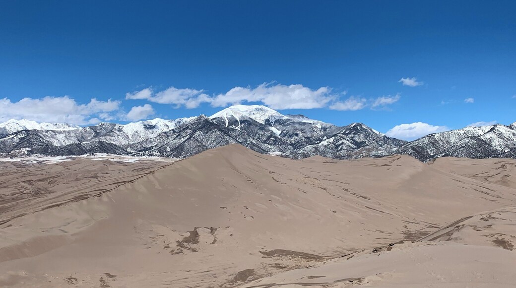 I’ve been here a handful of times. It is such an amazing site to see mountains of sand with the snow capped mountains in the background! #adventure is always waiting at the #greatsanddunes 🏔🌎