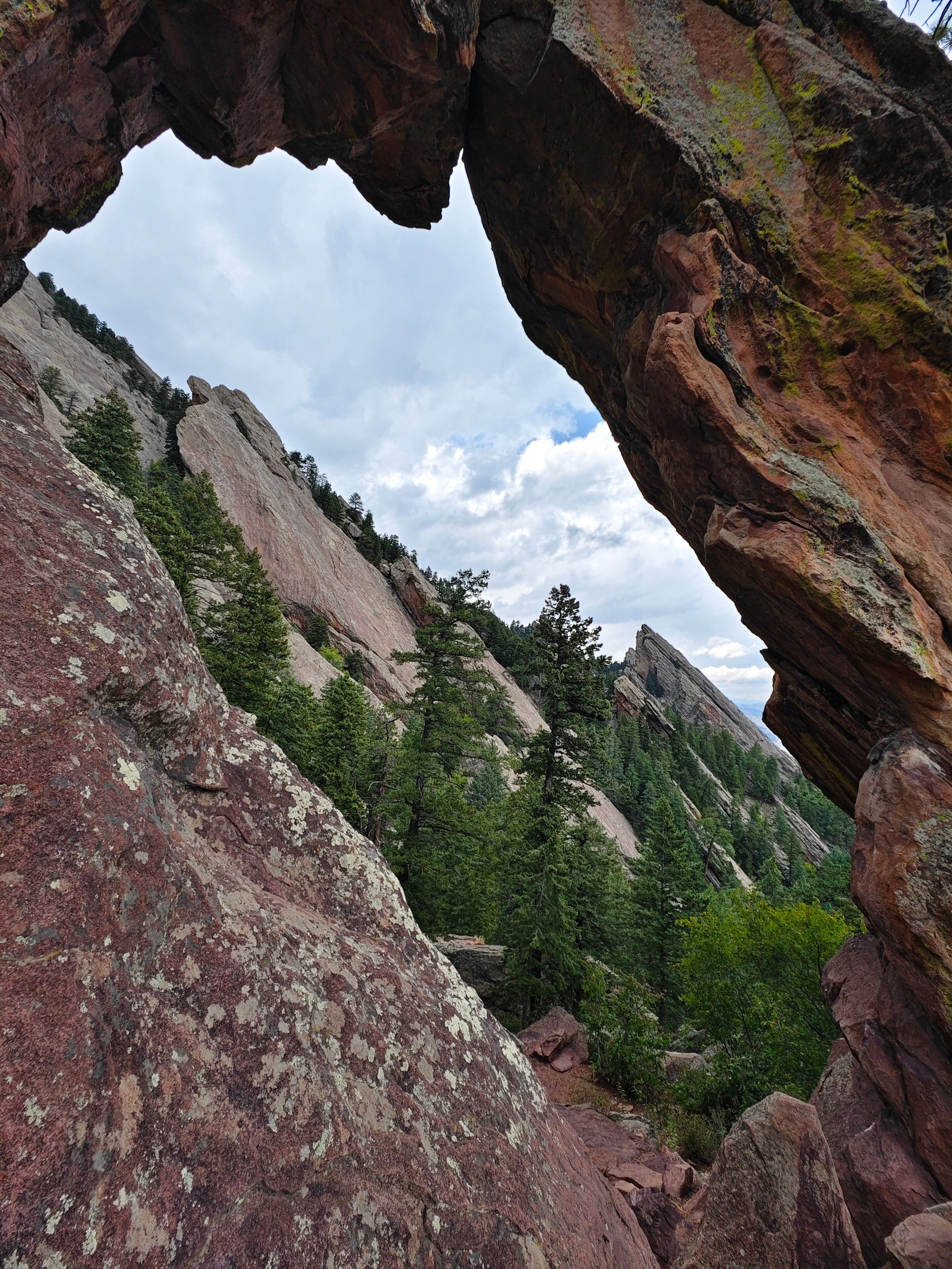 Royal Arch Rock Formation on Chautauqua Trail in Boulder, Colorado – Scenic Mountain Hike with Natural Stone Arch and Rugged Rocky Mountain Landscape