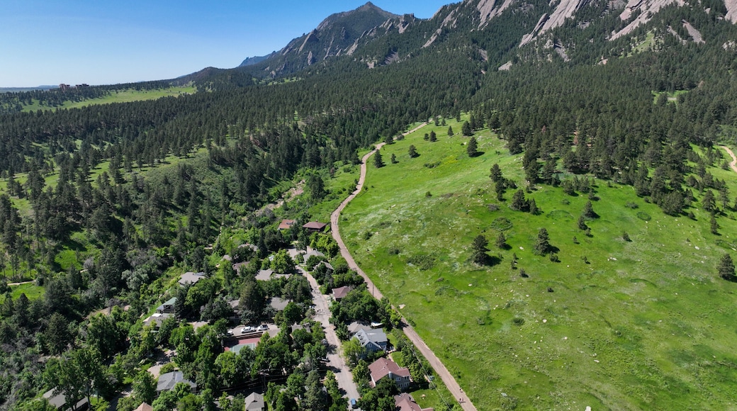 The Flatirons, rock formations at Chautauqua Park near Boulder, Colorado. High quality 4k footage