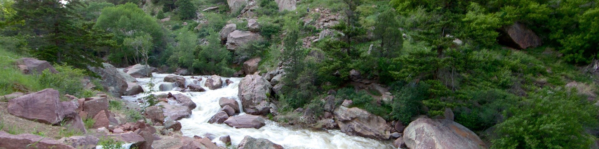 Eldorado Canyon State Park showing rapids and a river or creek