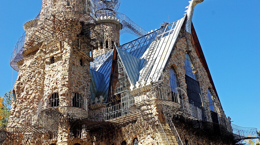 Bishop Castle is an "elaborate and intricate" "one-man project" named after its constructor, Jim Bishop, that has become a roadside attaction in central Colorado.