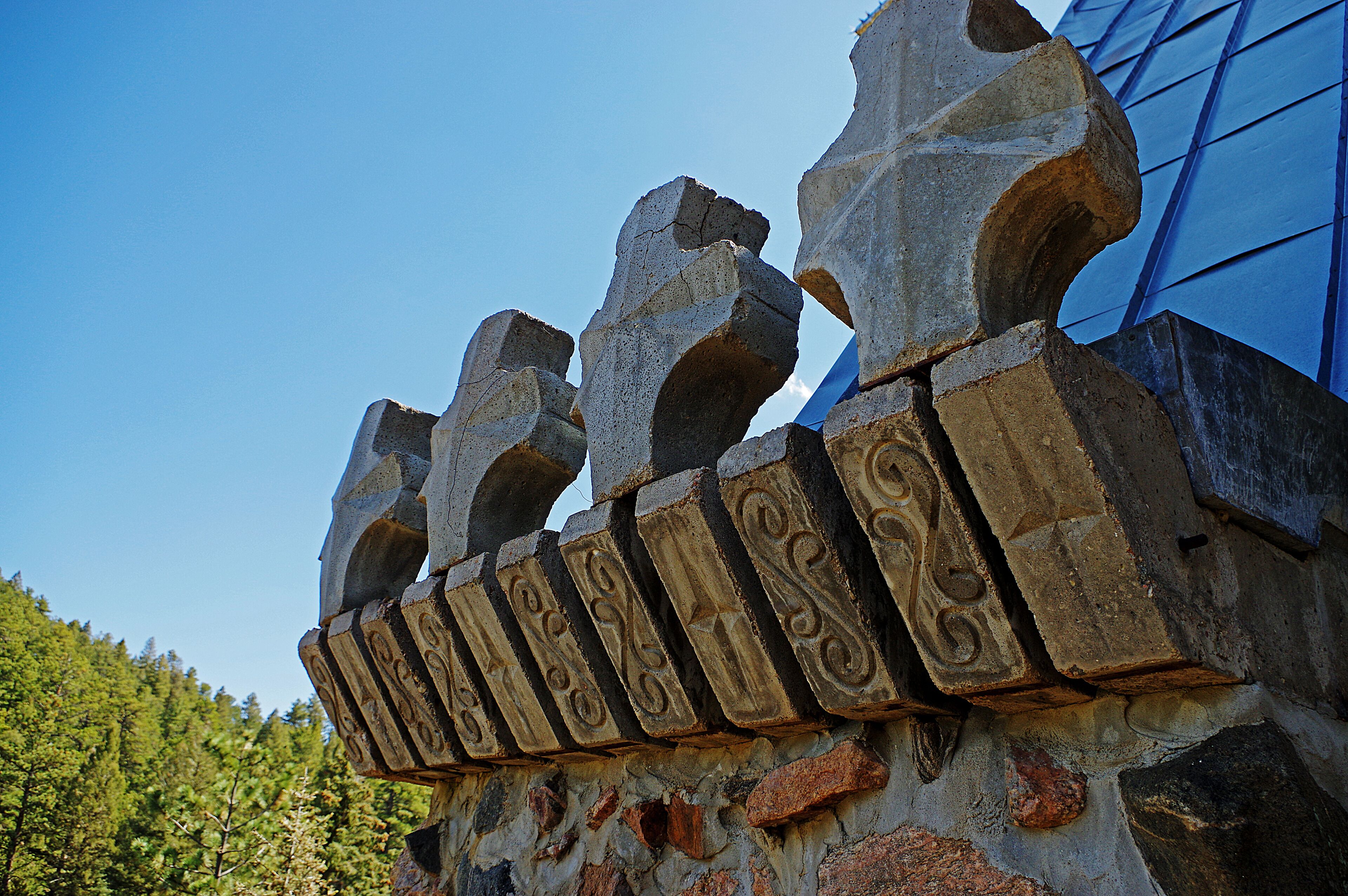 Bishop Castle is an "elaborate and intricate" "one-man project" named after its constructor, Jim Bishop, that has become a roadside attaction in central Colorado.