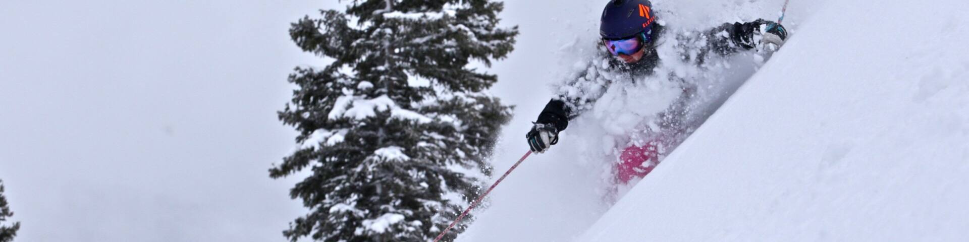 Crested Butte Mountain Resort which includes snow and snow skiing as well as an individual femail