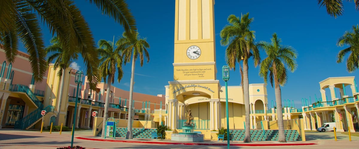 Mizner Park che include giardino e città