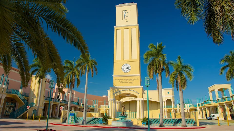 Visit Mizner Park in Boca Raton, Florida to enjoy shopping, dining, and outdoor relaxation under the clear blue sky