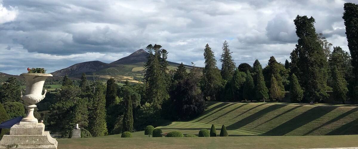 Powerscourt is a beautiful manor with a cafe and famous gardens. Though there is a fee to tour the gardens, sitting at the cafe and looking out over the massive estate is just as nice. #Ireland #Powerscourt #Cafe #Gardens