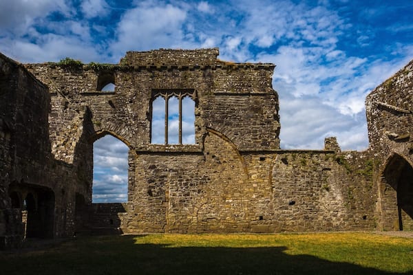 Ruins of Bective Abbey dating primarily to the 15th century. This site was used during the shooting of the movie Braveheart