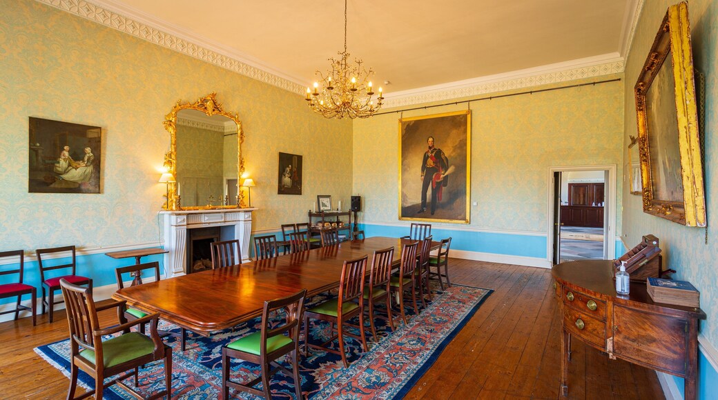 Slane Castle featuring heritage elements, art and interior views