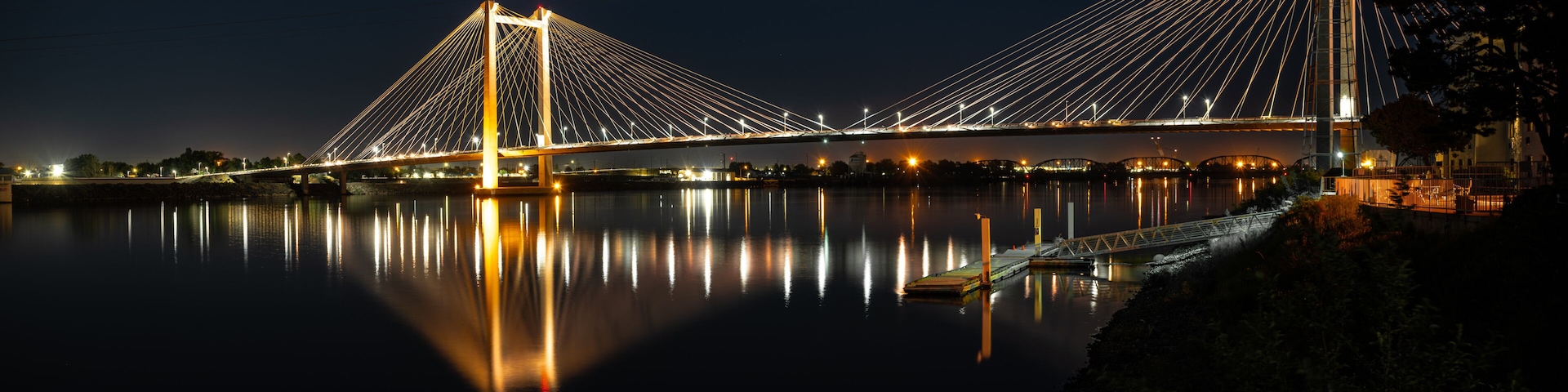Ed Hendler Bridge in Kennewick crossing the Columbia River, WA