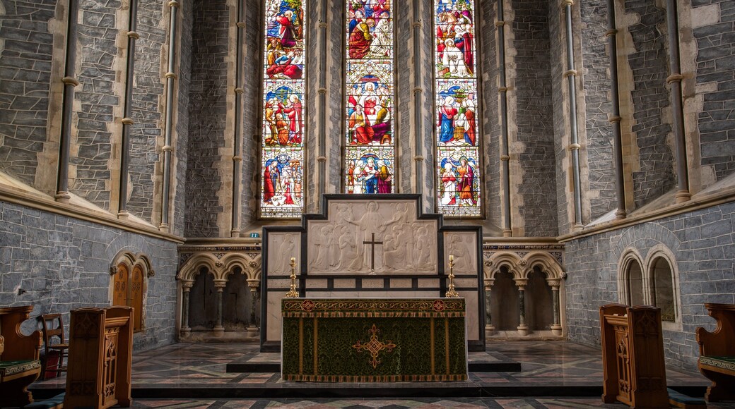 St. Canice\'s Cathedral showing interior views, a church or cathedral and heritage elements