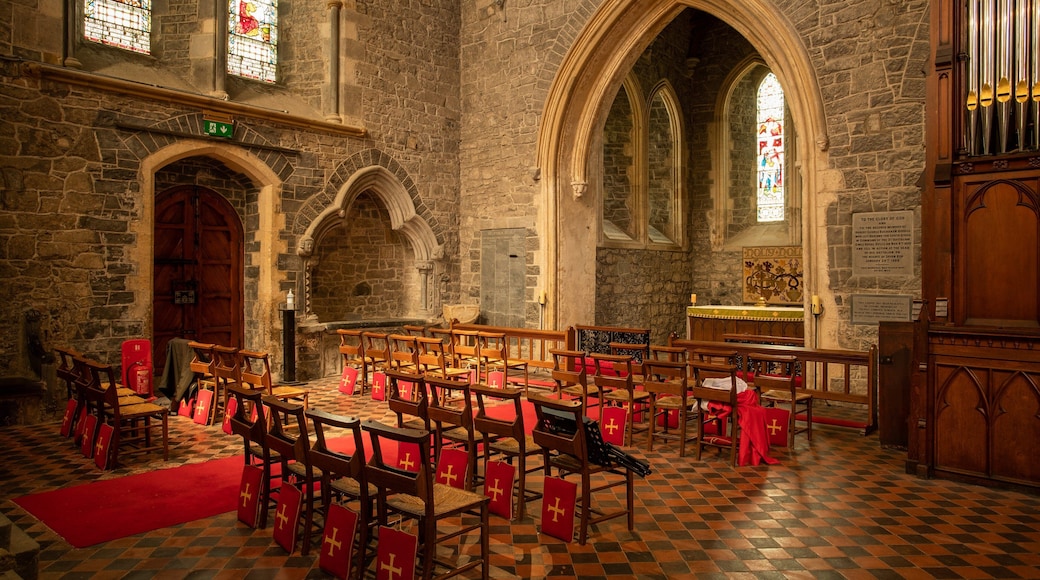 St. Canice\'s Cathedral which includes heritage elements, interior views and a church or cathedral