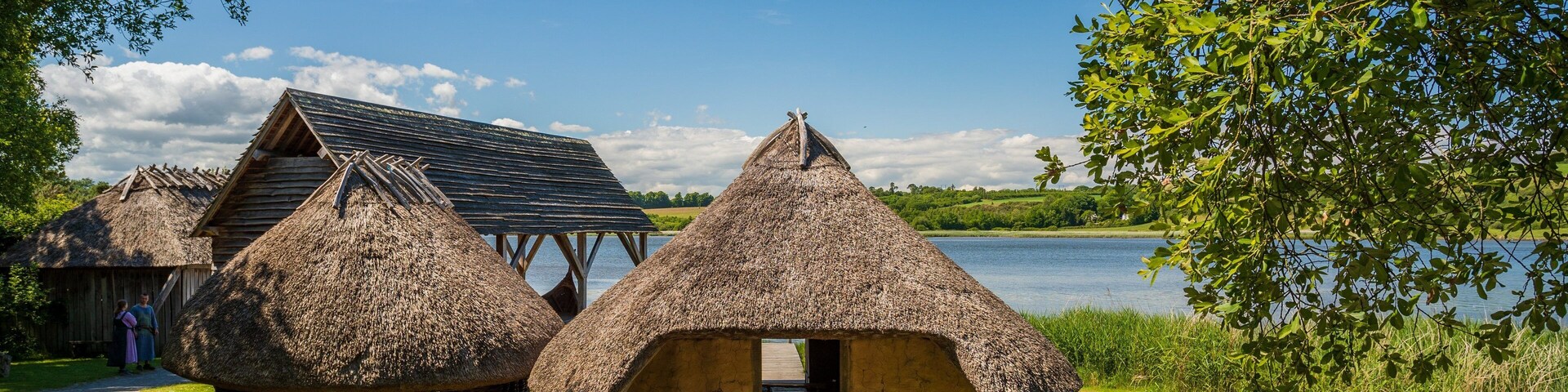 Irish National Heritage Park showing heritage elements and a small town or village