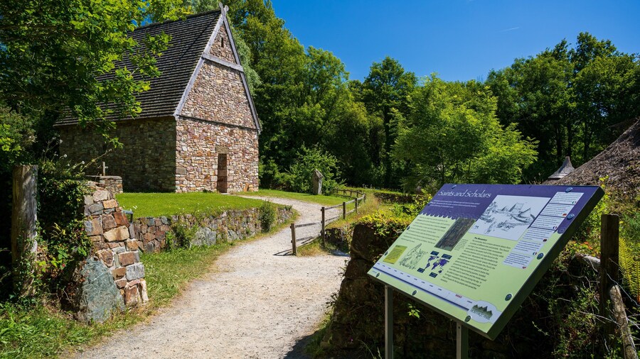 Irish National Heritage Park showing a small town or village and heritage elements
