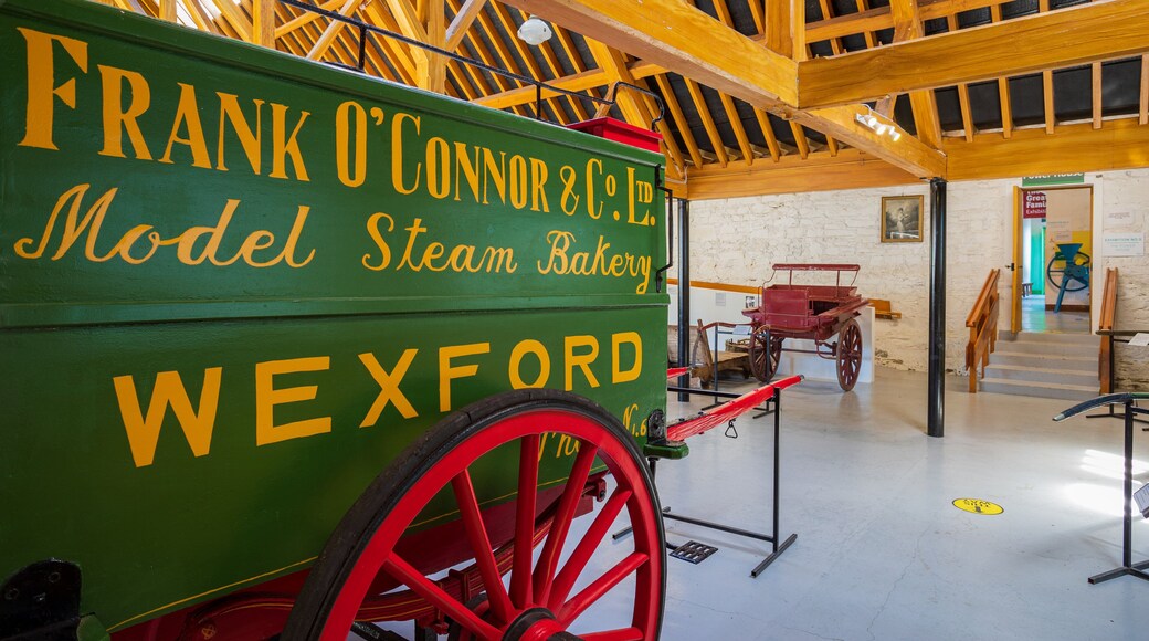 Irish Agricultural Museum which includes heritage elements, signage and interior views