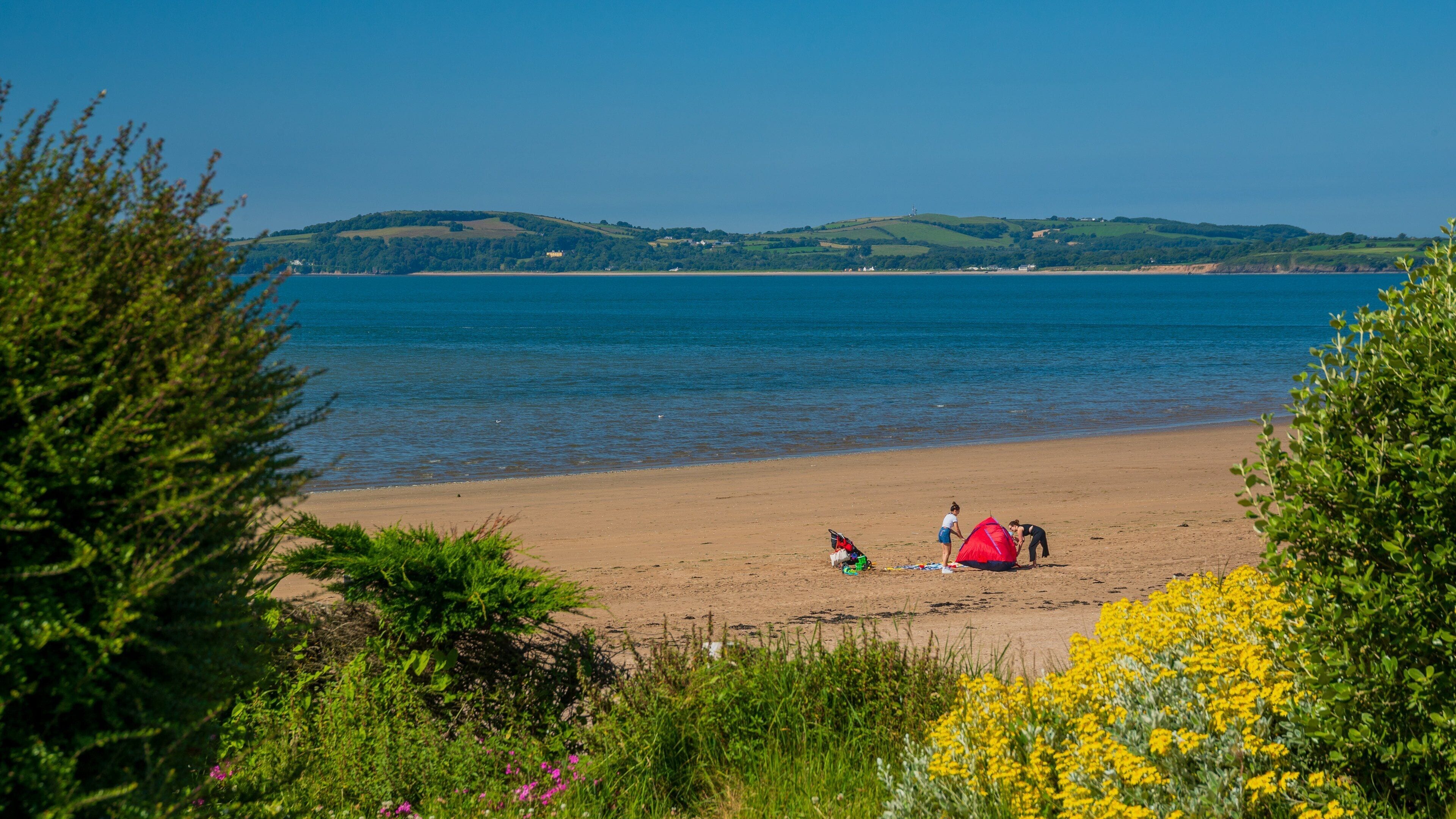 Duncannon Beach showing general coastal views and a sandy beach