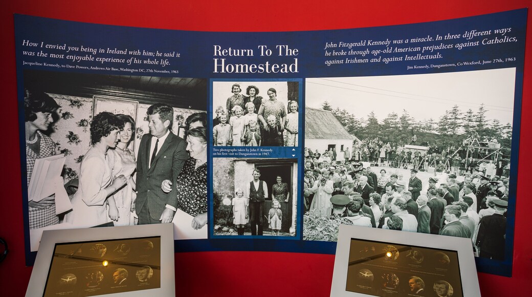 Kennedy Homestead showing interior views and signage