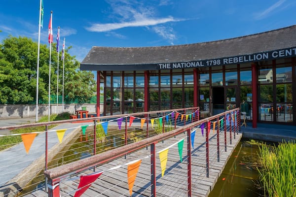 National 1798 Centre which includes signage and a pond