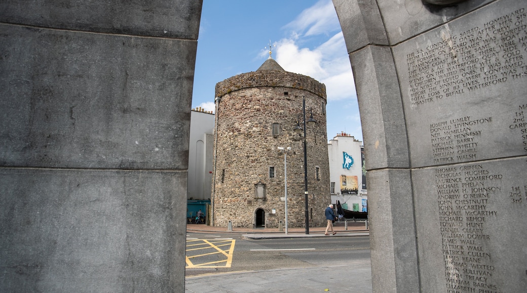 Reginald\'s Tower which includes heritage elements